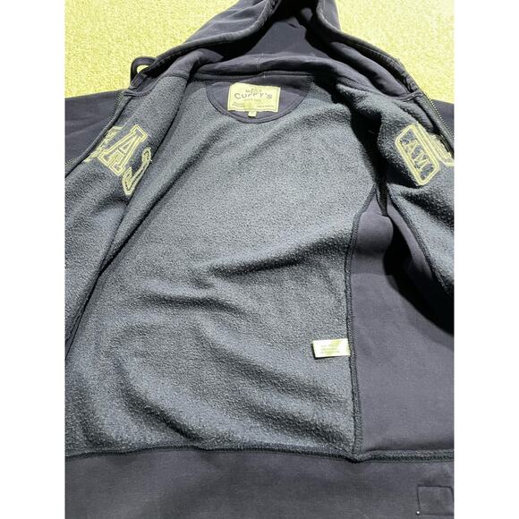 Cuffy's Men's Size Medium Cape Cod Hooded Full Zip Sweatshirt Blue - Picture 3 of 11